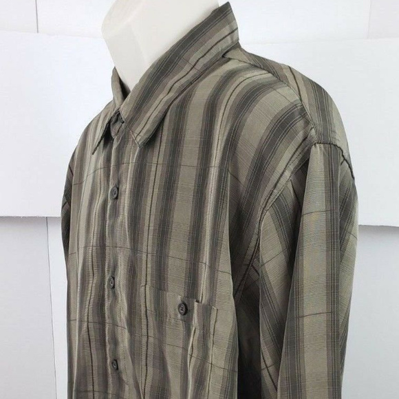 Haggar Long Sleeve Luxury Microfiber Mens Shirt XL - Picture 3 of 7